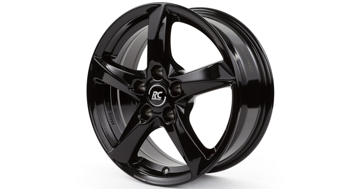Jante Alu RC Design RC30 SG Noir brillant 6x15 5x98 ET39 , Alésage 58.1