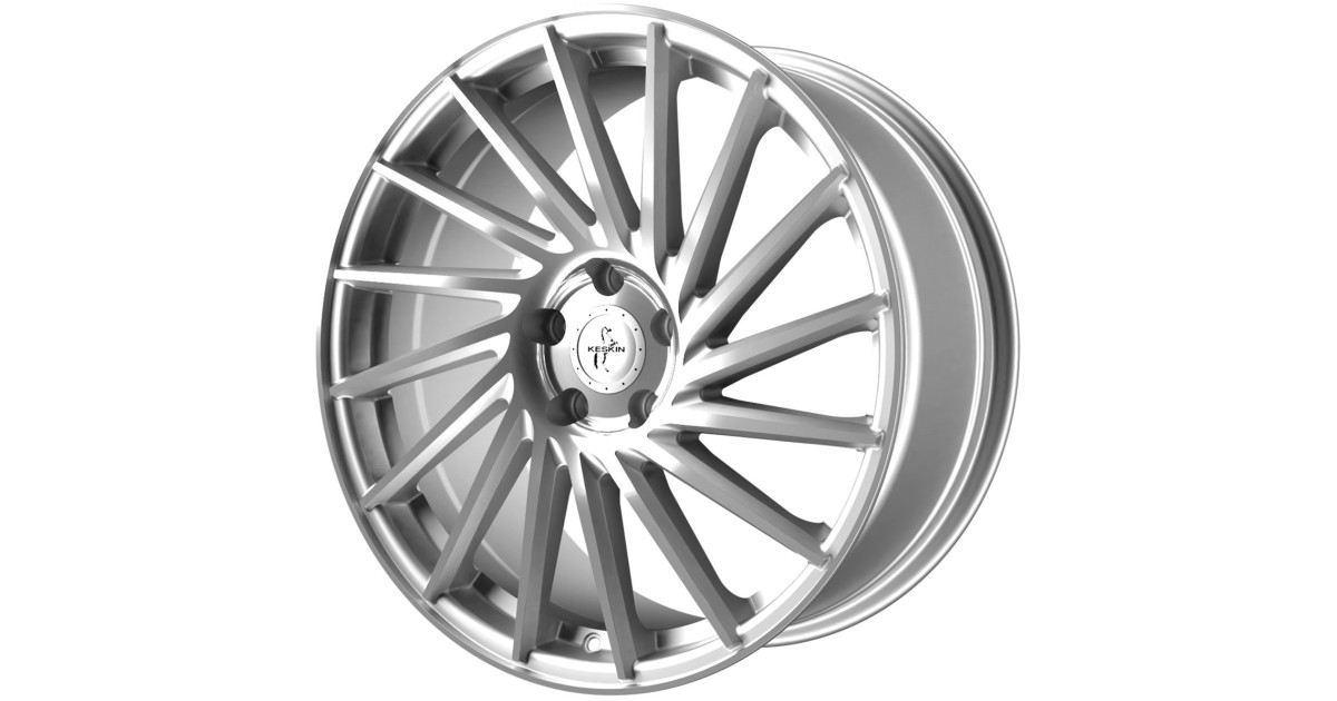 KESKIN KT17 Hurricane SILVER FRONT POLISH 10x22 5/120 ET40 Alésage 74,1