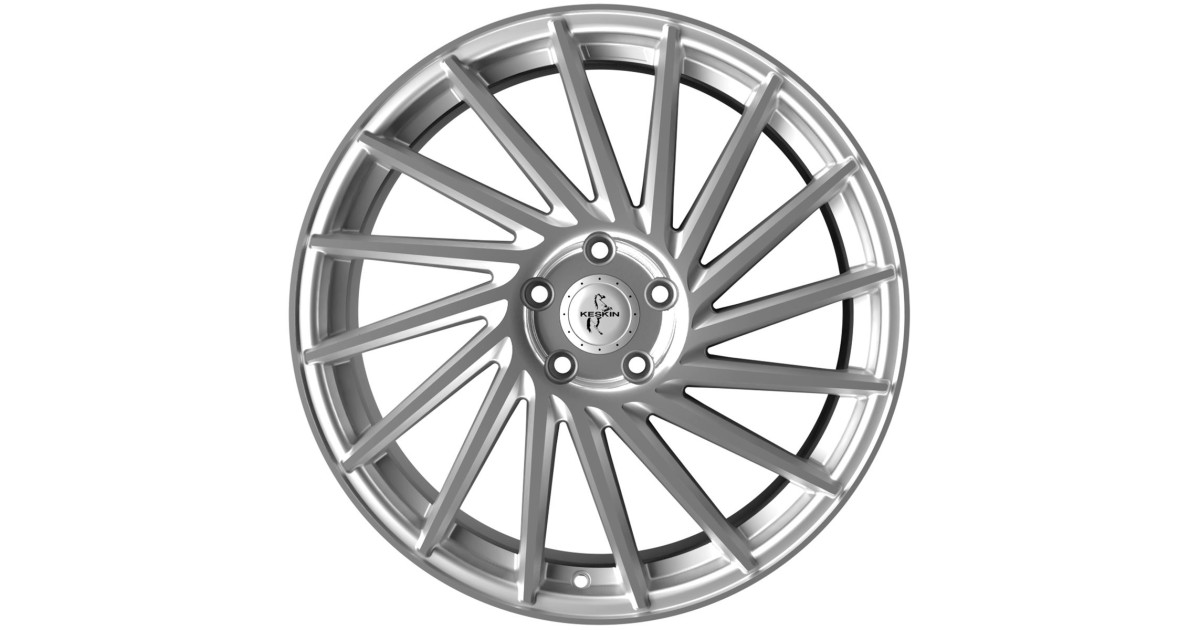 KESKIN KT17 Hurricane SILVER FRONT POLISH 10x22 5/120 ET40 Alésage 74,1