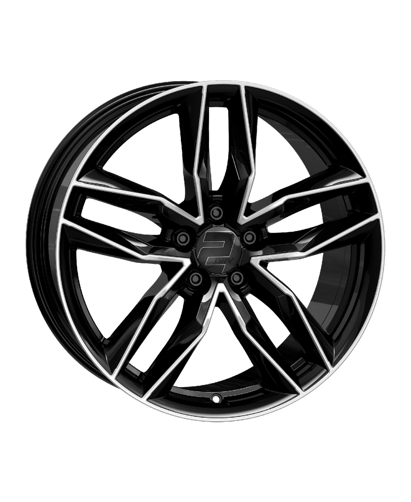 Jante ALU, Wheelworld - 2DRV WH40  SP+  Noir brillant / Face polie7.5X18 5/112 ET44, Alésage 66.6