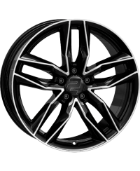 Jante ALU, Wheelworld - 2DRV WH40  SP+  Noir brillant / Face polie7.5X18 5/112 ET44, Alésage 66.6