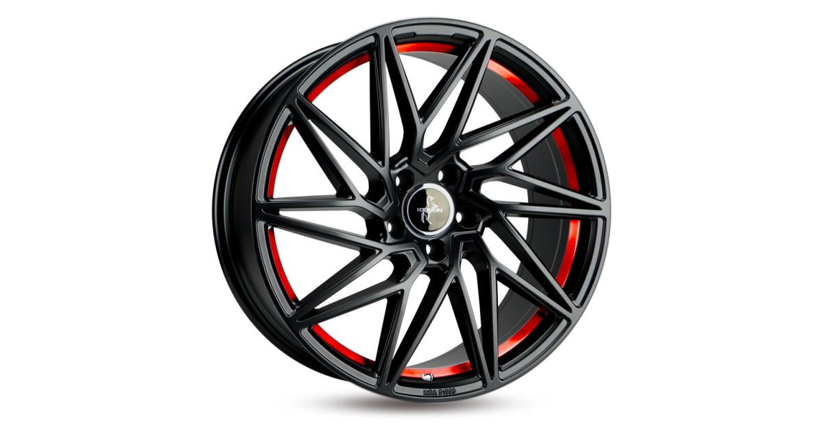 KESKIN KT20 Future BLACK PAINTED RED INSIDE 8x18 5/112 ET45 Alésage 72,6