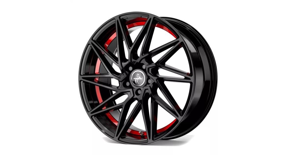 KESKIN KT20 Future BLACK PAINTED RED INSIDE 8,5x20 5/120 ET35 Alésage 72,6