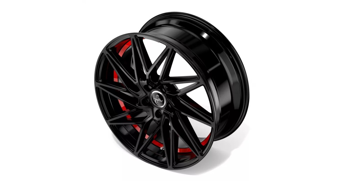KESKIN KT20 Future BLACK PAINTED RED INSIDE 8x18 5/112 ET30 Alésage 72,6