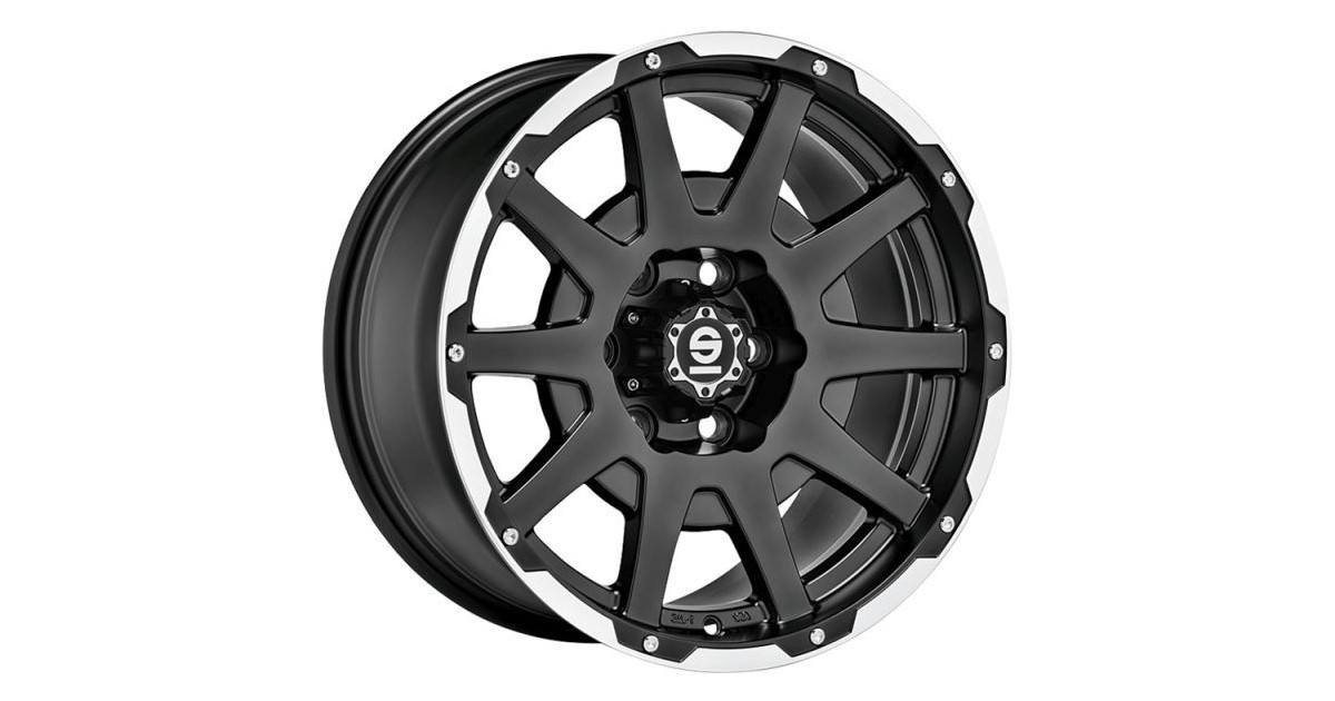 Jante ALU, SPARCO DAKAR Noir mat / liseré poli / rivets 7.5X17 6/114.3 ET35, Alésage 66.1