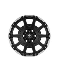 Jante ALU, SPARCO DAKAR Noir mat / liseré poli / rivets 8.5X17 5/127 ET25, Alésage 71.6