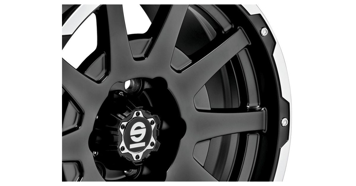 Jante ALU, SPARCO DAKAR Noir mat / liseré poli / rivets 7.5X17 6/139.7 ET42, Alésage 93.1