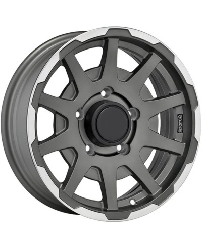 Jante ALU, SPARCO DAKAR MATT DARK GREY LIP POLISHED, 5.5X16 5/139.7 ET5, Alésage 108.3