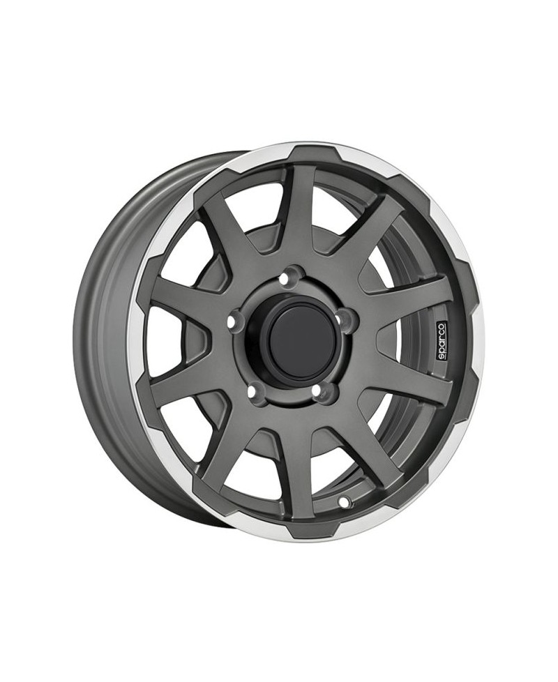 Jante ALU, SPARCO DAKAR MATT DARK GREY LIP POLISHED, 5.5X16 5/139.7 ET5, Alésage 108.3