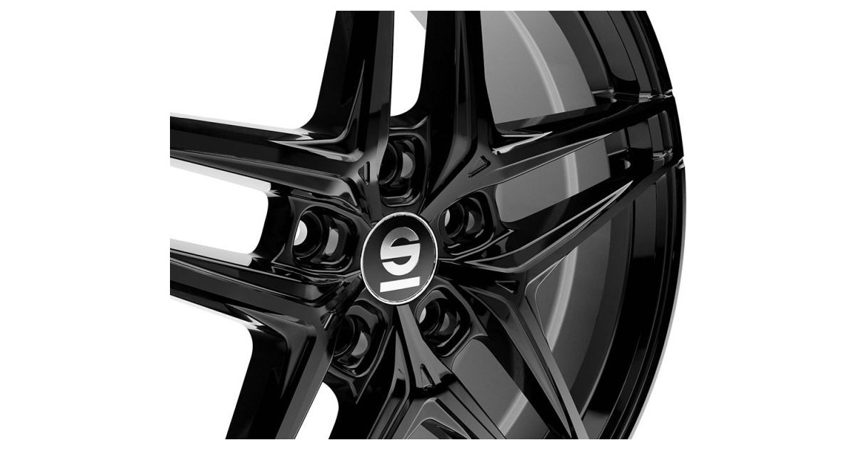 Jante ALU, SPARCO RECORD Gloss Black 7.5X17 5/112 ET48, Alésage 73.1