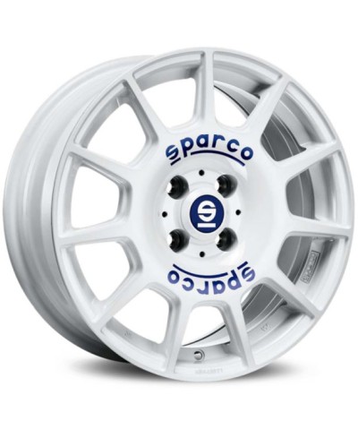 Jante ALU, SPARCO TERRA WHITE + BLUE LETTERING, 7X16 4/100 ET37, Alésage 63.4