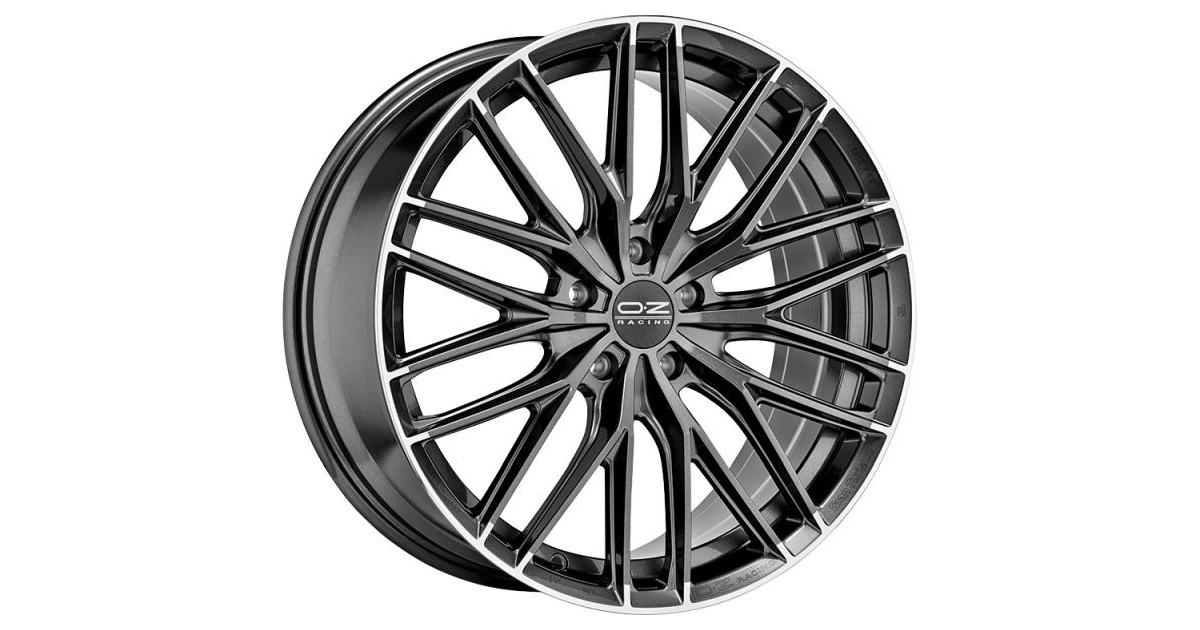 Jante ALU, OZ Gran Turismo HLT  Graphite brillant / liseré poli 8.5X19 5/112 ET27, Alésage 75