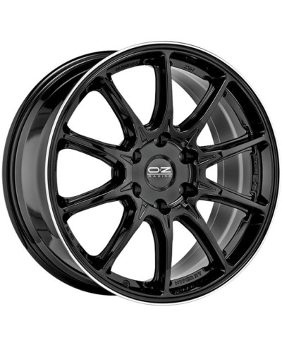 Jante ALU, OZ Hyper XT HLT  Noir brillant ,Liseré poli 9X20 6/114.3 ET38, Alésage 66.1