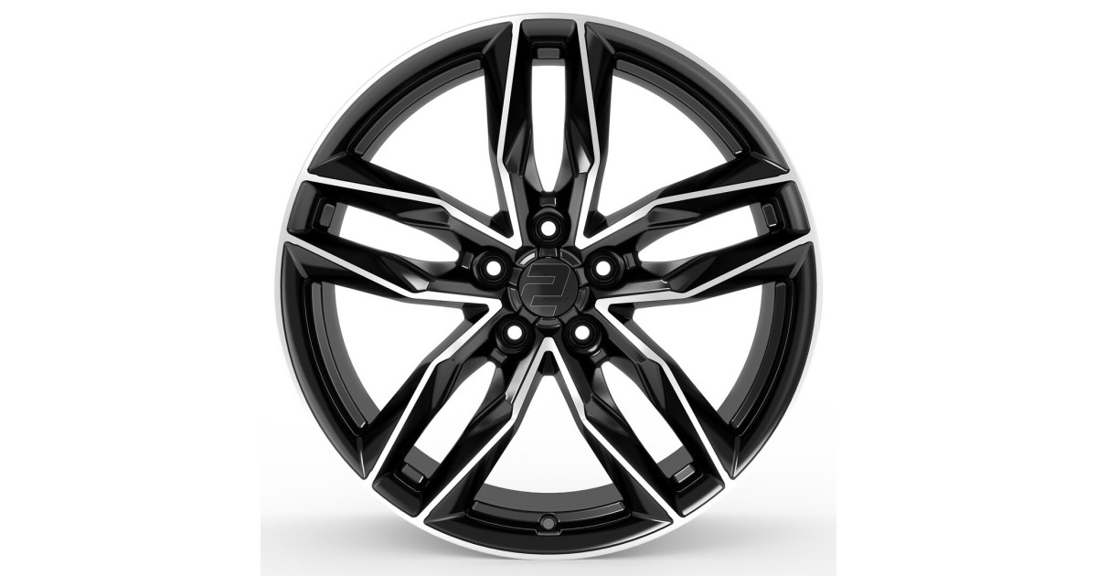 Jante ALU, Wheelworld - 2DRV WH40 SP+ Noir ,Face polie 7.5X18 5/120 ET60, Alésage 65.1