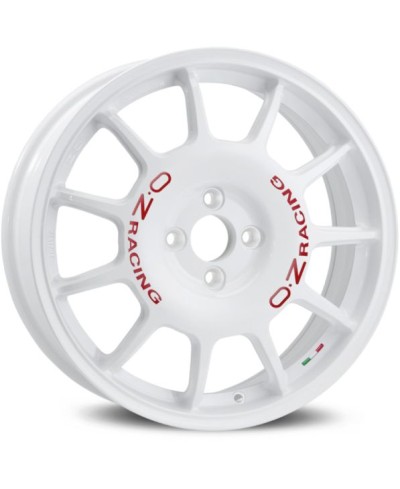 Jante ALU, OZ LEGGENDA Blanc racing  ,Lettrage rouge 7X17 4/100 ET30, Alésage 68