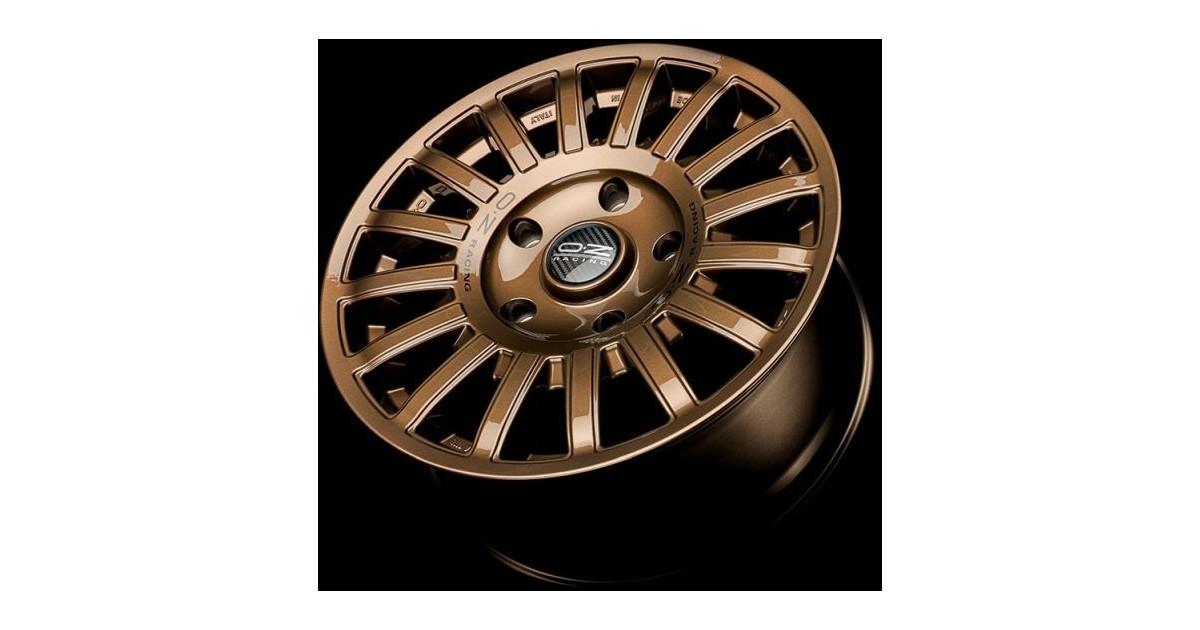 Jante ALU, OZ Rally  Bronze brillant , Lettrage noir 8X17 5/120 ET35, Alésage 65.1