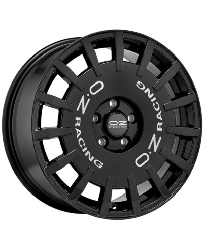 Jante ALU, OZ  RALLY Noir brillant ,Lettrage argent 8X19 5/112 ET45, Alésage 75