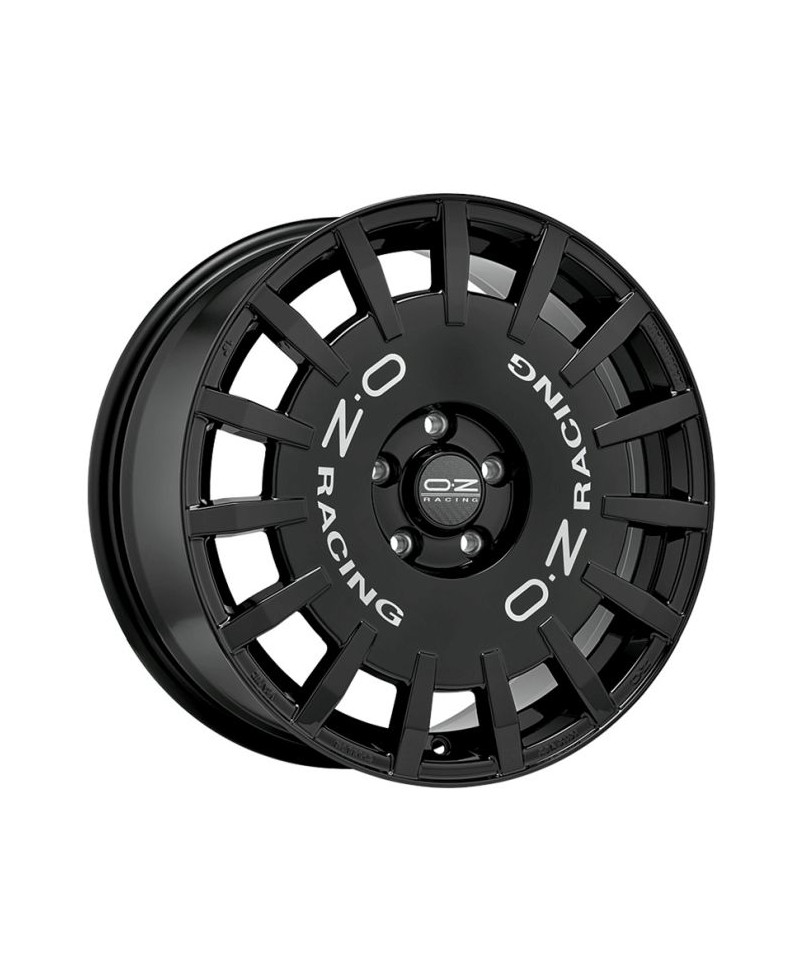 Jante ALU, OZ  RALLY Noir brillant ,Lettrage argent 8X19 5/112 ET45, Alésage 75