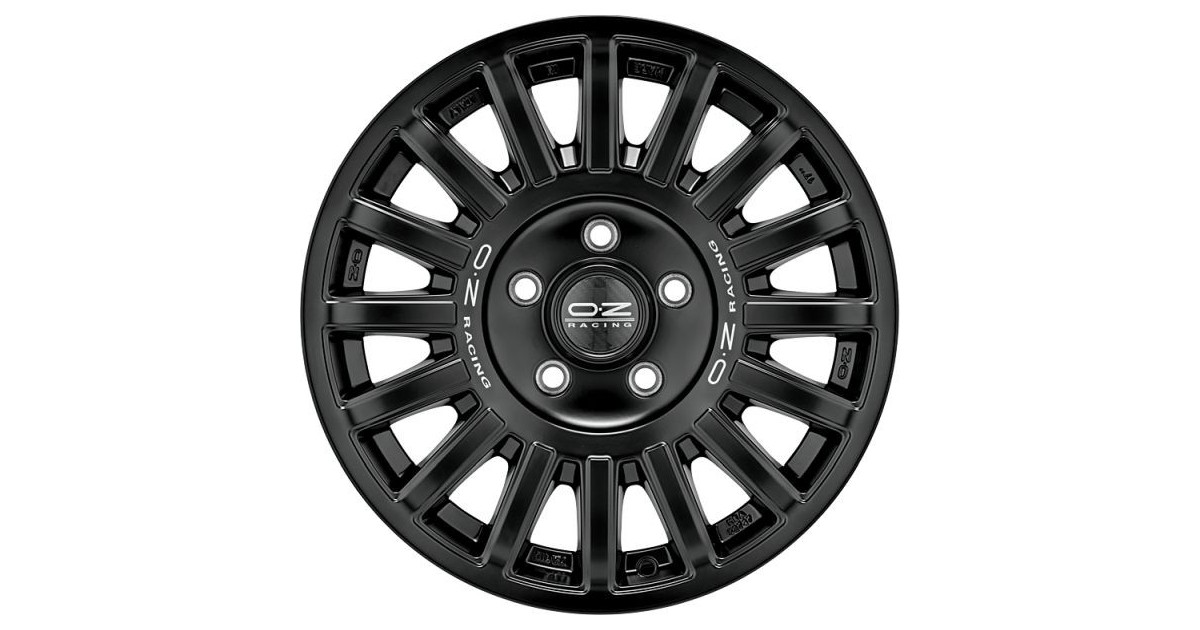 Jante ALU, OZ RALLY MATT BLACK+SILVER LETTERING 8X17 5/120 ET35, Alésage 65.1