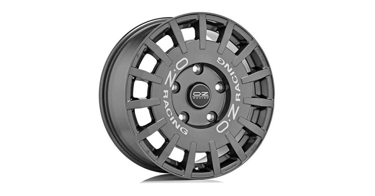 Jante ALU, OZ Rally Racing DARK GRAPHITE SILVER LETTER 8X18 5/100 ET35, Alésage 68