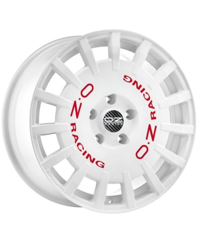 Jante ALU, OZ RALLY RACING  WHITE + RED LETTER  7.5X18 5/100 ET48, Alésage 68.1