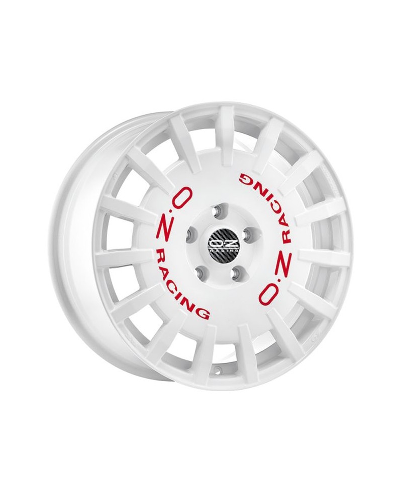 Jante ALU, OZ RALLY RACING  WHITE + RED LETTER  8X17 5/112 ET45, Alésage 75
