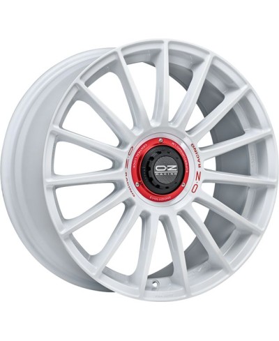 Jante ALU, OZ  SUPERTURISMO EVOLUZIONE WRC Blanc racing , Lettrage rouge 8.5X19 5/112 ET38, Alésage 75.1