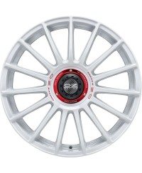 Jante ALU, OZ SUPERTURISMO EVOLUZIONE WRC  Blanc racing , Lettrage rouge 8X18 5/114.3 ET45, Alésage 75.1