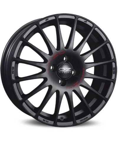 Jante ALU, OZ Superturismo GT - Noir mat , Lettrage rouge 7.5X17 5/108 ET41, Alésage 75