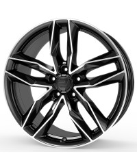 Jante ALU, Wheelworld - 2DRV WH40 SP+,Noir brillant / Face polie 8.5X19 5/112 ET32, Alésage 66.6
