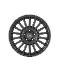 Jante ALU, OZ RALLY  DESERT  Noir Mat + Bord Poli + Lettrage argent 8X18 5/120 ET55, Alésage 65.1