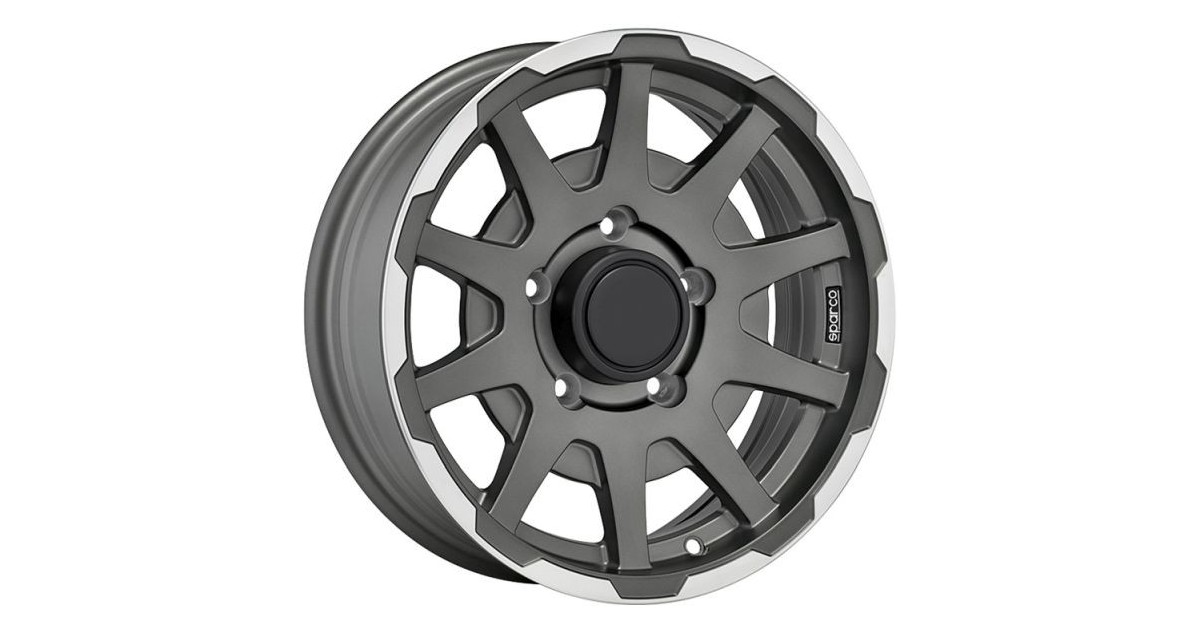 Jante ALU, SPARCO DAKAR - Anthracite foncé mat / liseré poli 5.5X16 5/139.7, ET0 , Alésage 108.3