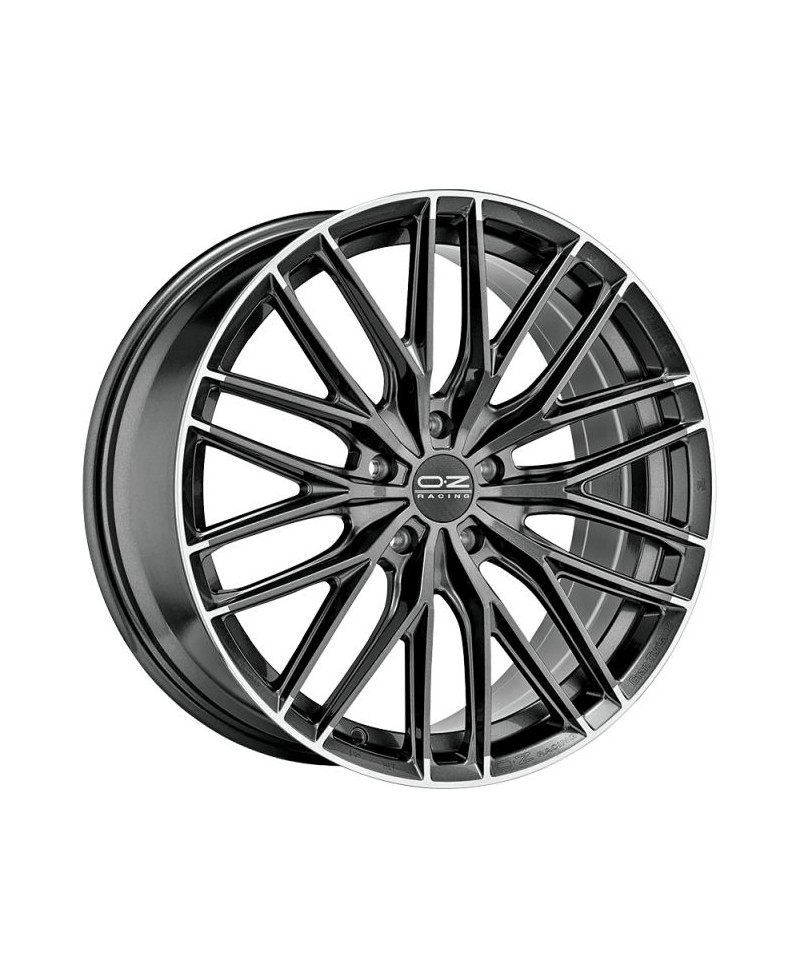 Jante ALU, OZ Gran Turismo HLT - Graphite brillant / liseré poli 8.5X20 5/108 ET45, Alésage 75