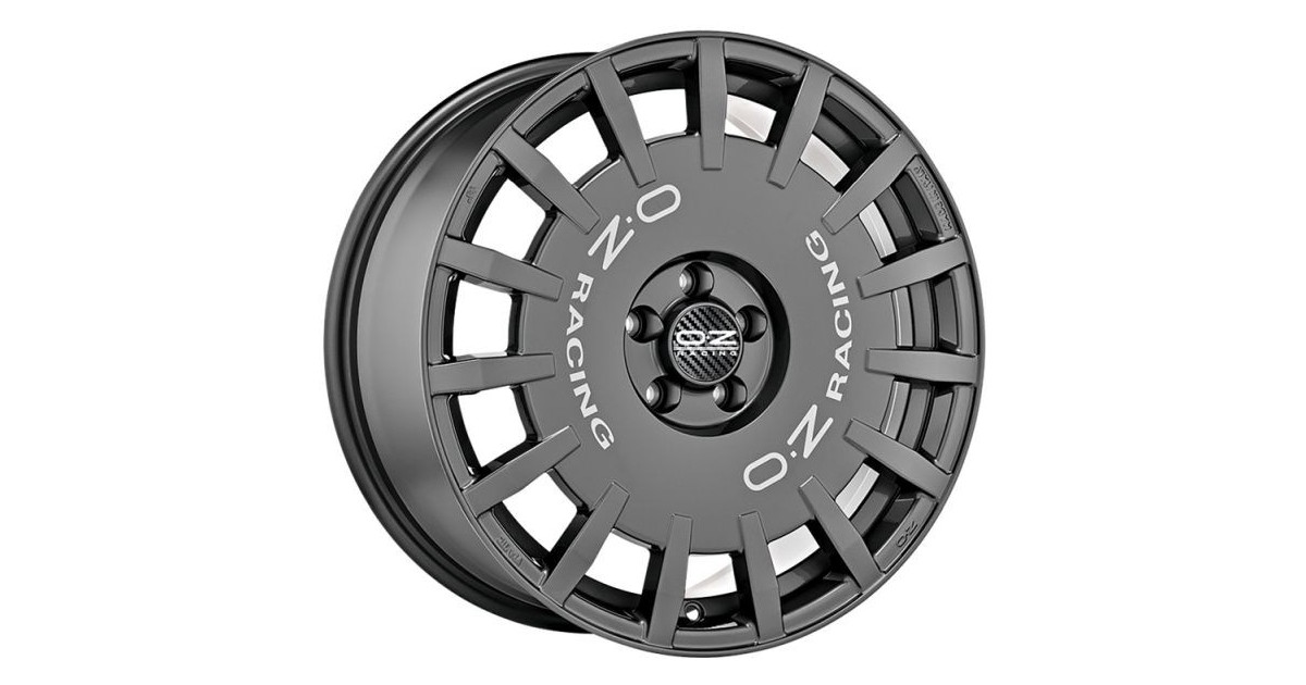Jante ALU, OZ Rally Racing - Graphite foncé / lettrage argent 8.5X19 5/114.3 ET45, Alésage 75
