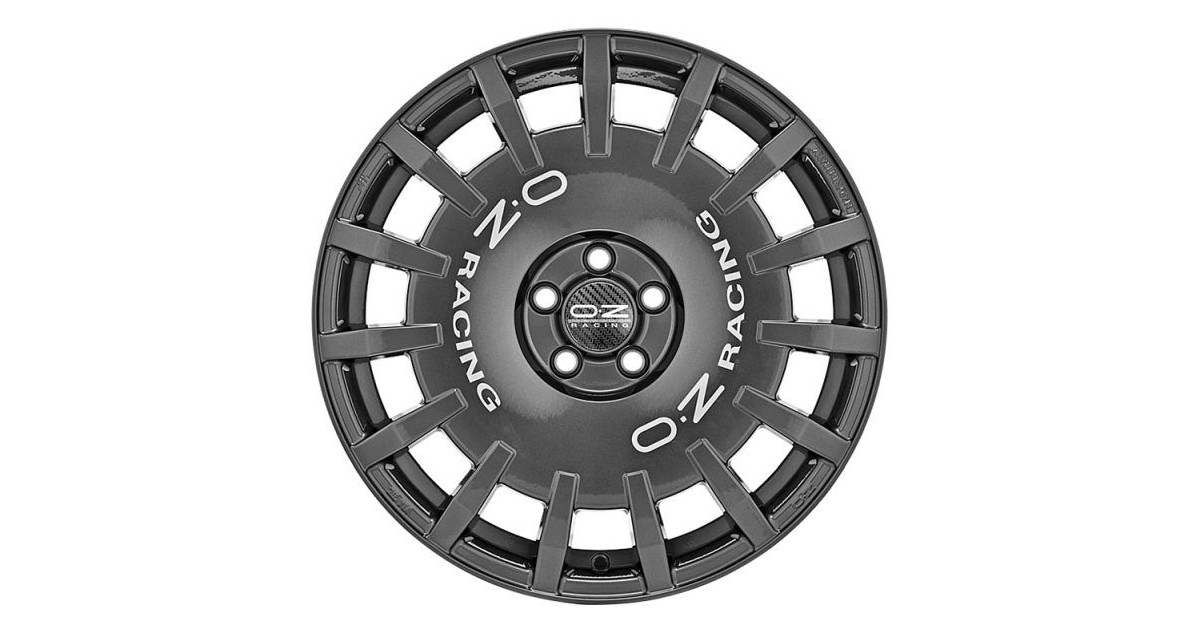 Jante ALU, OZ Rally Racing - Graphite foncé / lettrage argent 8.5X19 5/114.3 ET45, Alésage 75