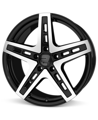 Jante ALU, Wheelworld - 2DRV WH38 SP+  Noir /Face polie  9.5X22 5/130 ET35, Alésage 84.1