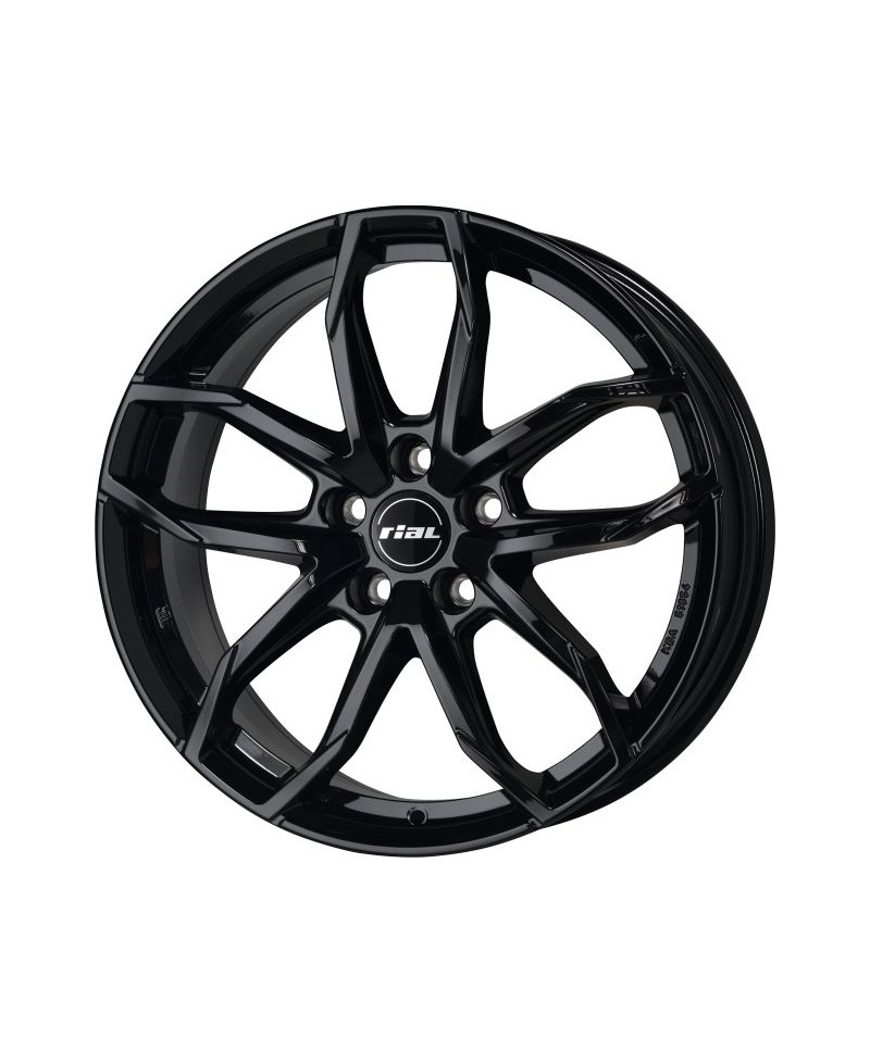 Jante Alu Rial Lucca Diamond Black 8x20 5x112 ET45 , Alésage 70.1