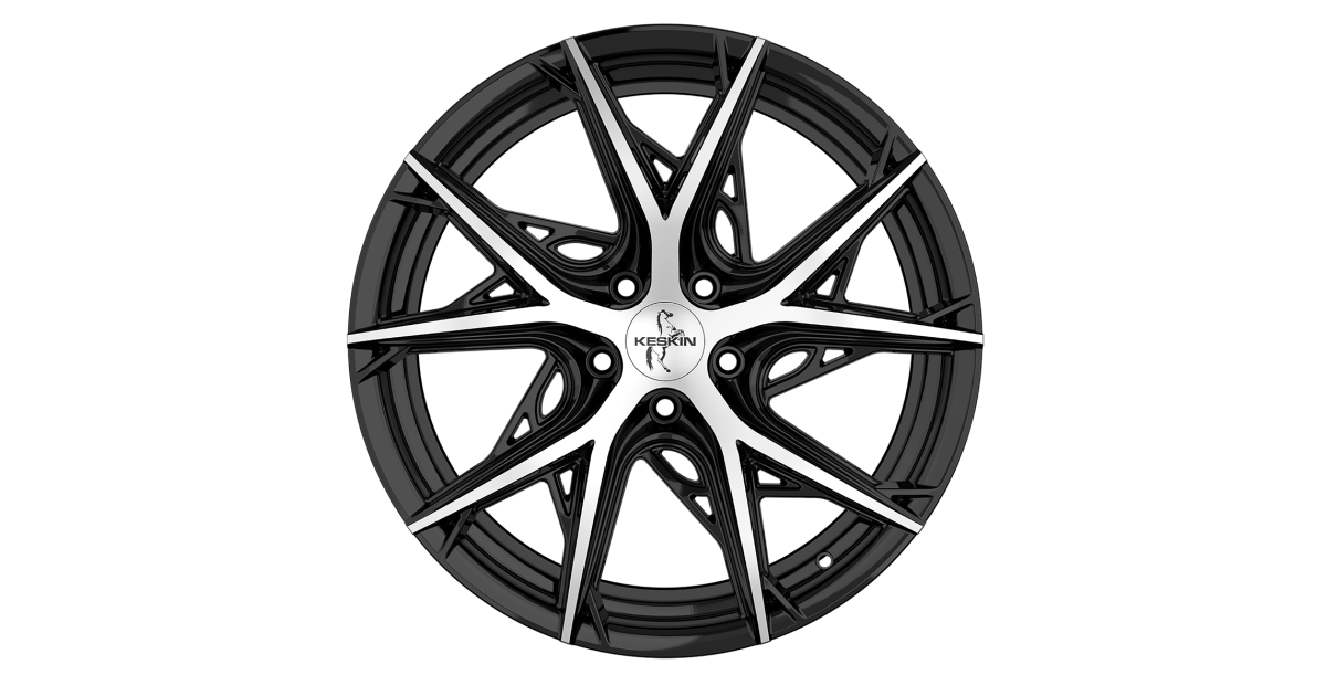 Jante ALU, Keskin Tuning KT24 BLACK FRONT POLISH 8.5X19 5/114.3 ET45, Alésage 72.6