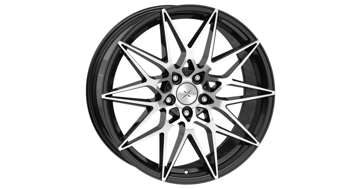 Jante ALU, Axxion AX9 /SP+  Noir poli brillant 9X20 5/108 ET48, Alésage 63.4