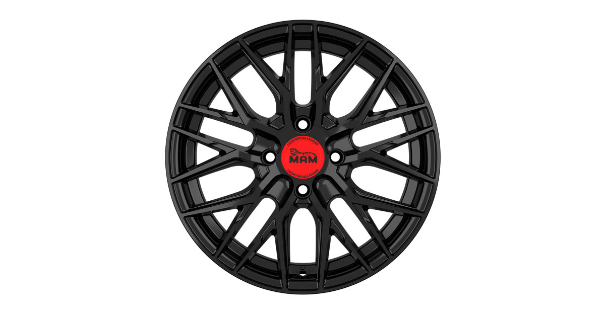 Jante ALU, MAM RS4 BLACK PAINTED 7x16 4/ 108 ET20, Alésage 65.1