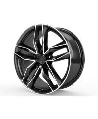 Jante ALU, Wheelworld - 2DRV WH40 / SP+  Noir brillant laqué ,Face polie 8X19 5/112 ET50, Alésage 57.1