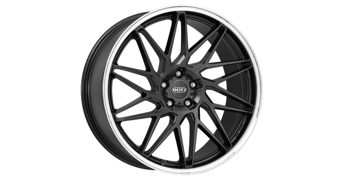 Jante ALU, Dotz Tanaka gunmetal polished lip (Anthracite foncé / Bord poli) 8.5X19 5/ 112 ET25, Alésage 70.1