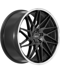 Jante ALU, Dotz Tanaka gunmetal polished lip (Anthracite foncé / Bord poli) 8.5X19 5/ 112 ET25, Alésage 70.1