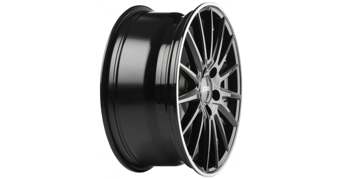 Jante ALU, CMS C23 Noir Contour Poli Brillant, 7X17 4/ 100 ET47, Alésage 67.1