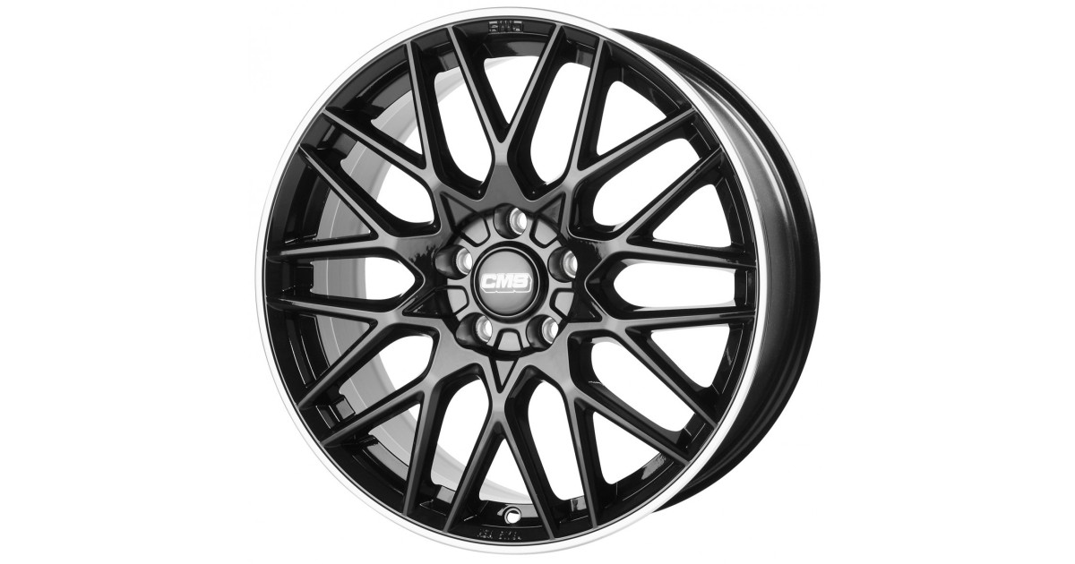 Jante ALU, CMS C25 Noir Bride Poli Brillant, 7.5X18 5/114.3 ET47, Alésage 66.1