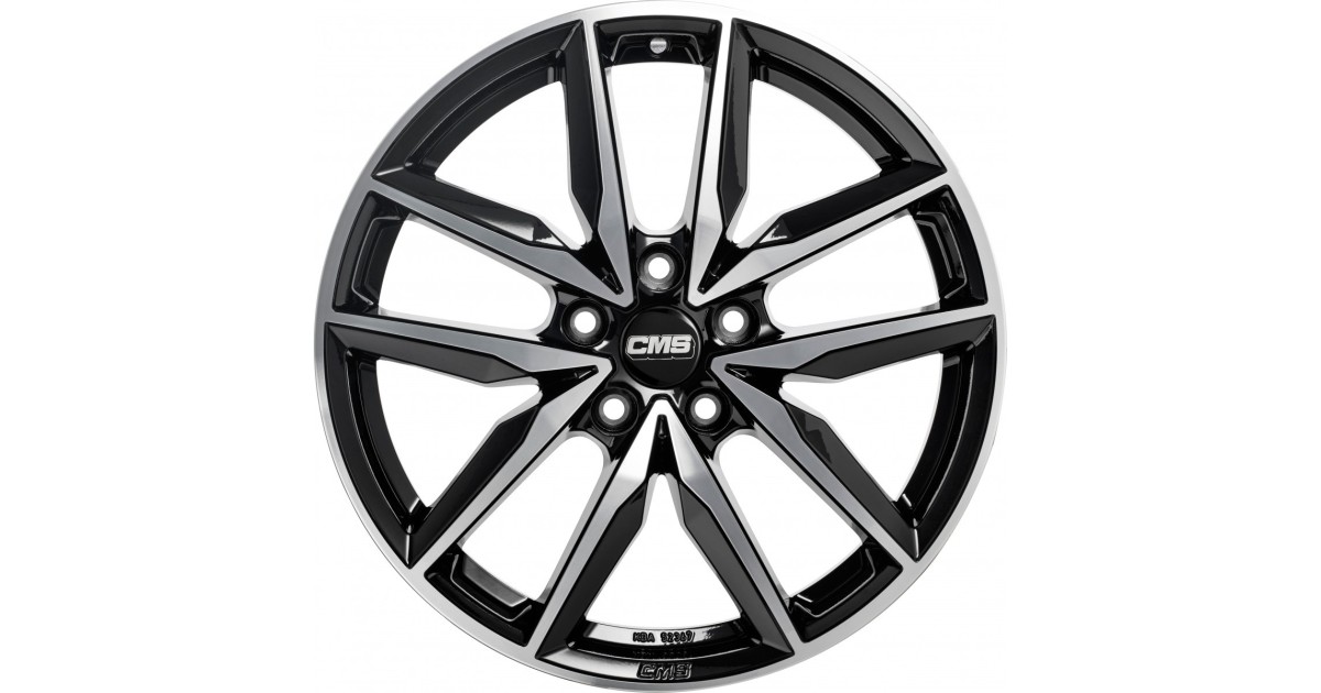 Jante ALU, CMS C28 Diamant Noir Brillant, 7X17 5/100 ET40, Alésage 57.1