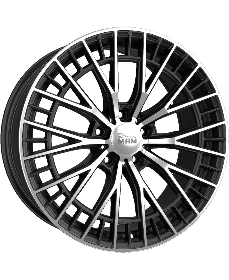 Jante ALU, MAM GT2 BLACK FRONT POLISH 8.5x19 5/ 114.3 ET35, Alésage 72.6