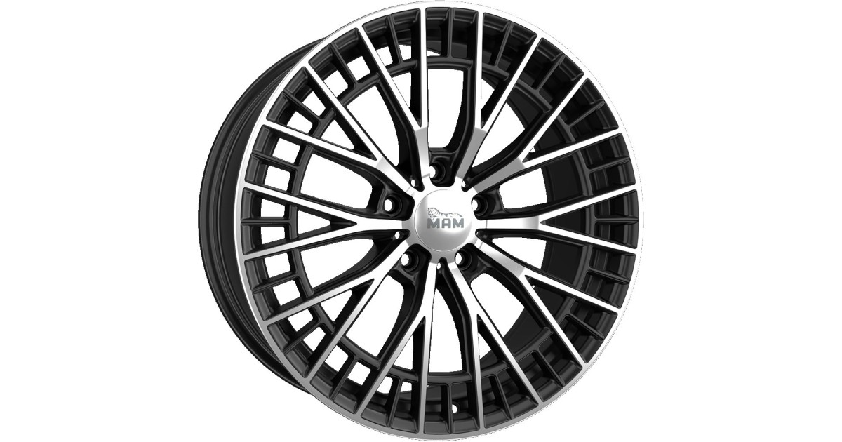 Jante ALU, MAM GT2 BLACK FRONT POLISH 8.5x19 5/ 114.3 ET35, Alésage 72.6