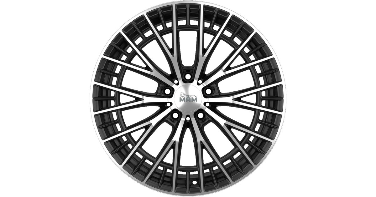 Jante ALU, MAM GT2 BLACK FRONT POLISH 8.5x19 5/ 114.3 ET35, Alésage 72.6