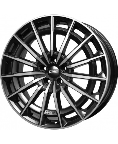 Jante ALU, CMS C38 Diamant Noir Brillant, 8X19 5/112 ET45, Alésage 66.6